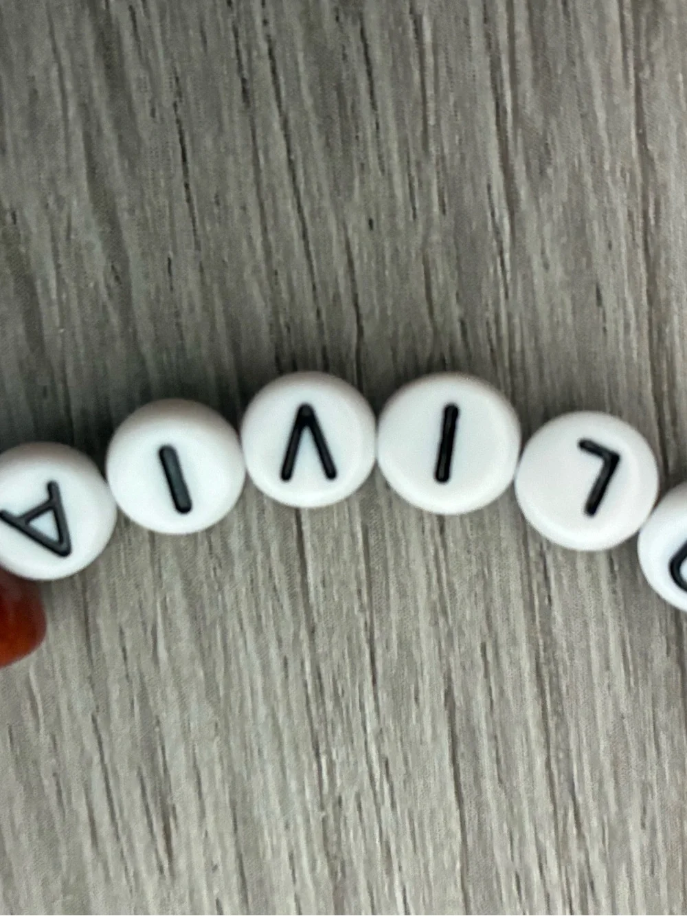 Red Stone Bead Bracelet with Silver Beads